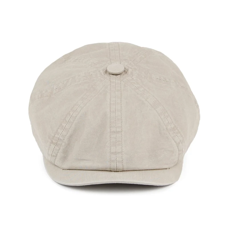 Casquette Gavroche en Coton Bio Délavé Hatteras sable STETSON