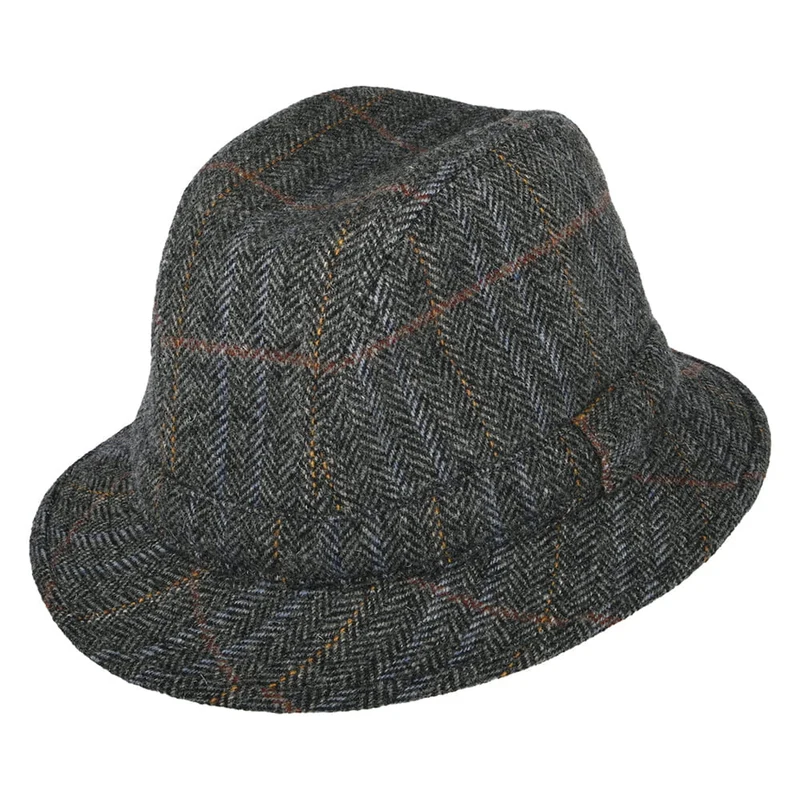 Chapeau Trilby Enroulable à Chevrons panaché de gris CITY SPORT
