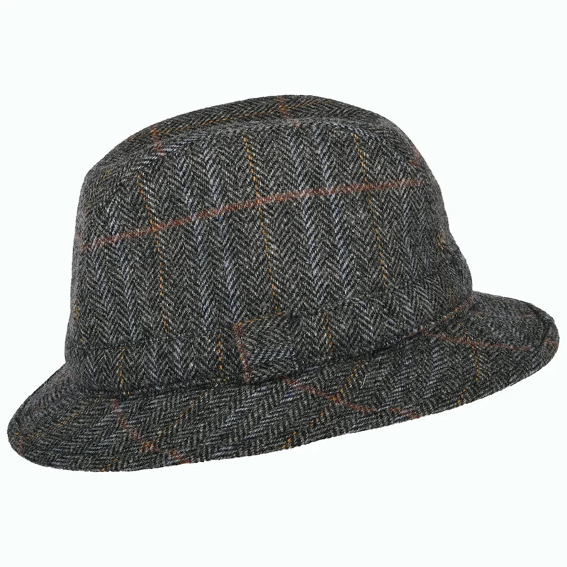 Chapeau Trilby Enroulable à Chevrons panaché de gris CITY SPORT