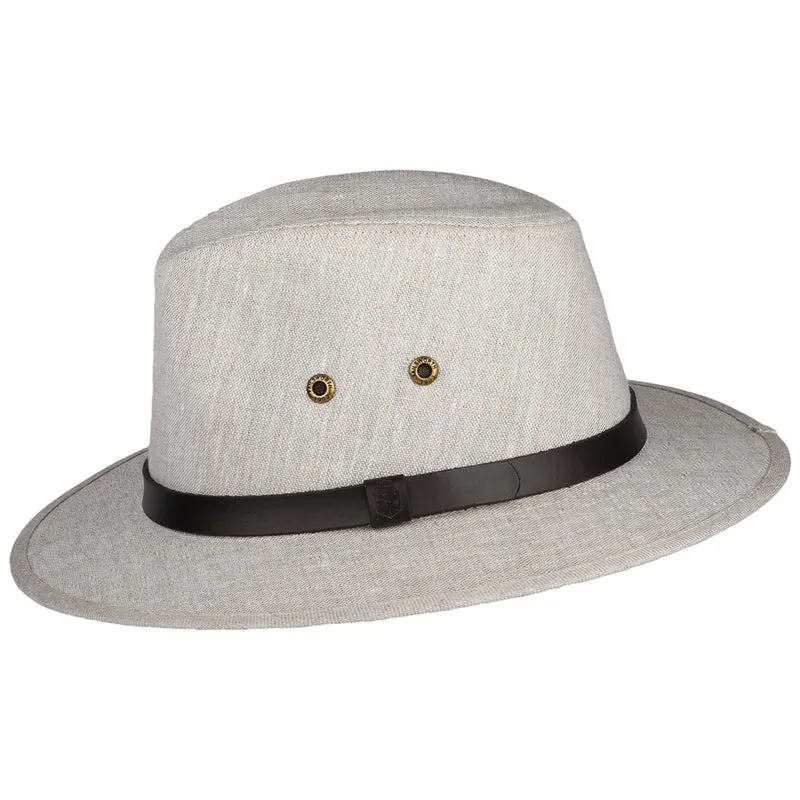 Chapeau Fedora Safari en Lin Irlandais mélanges de naturels FAILSWORTH
