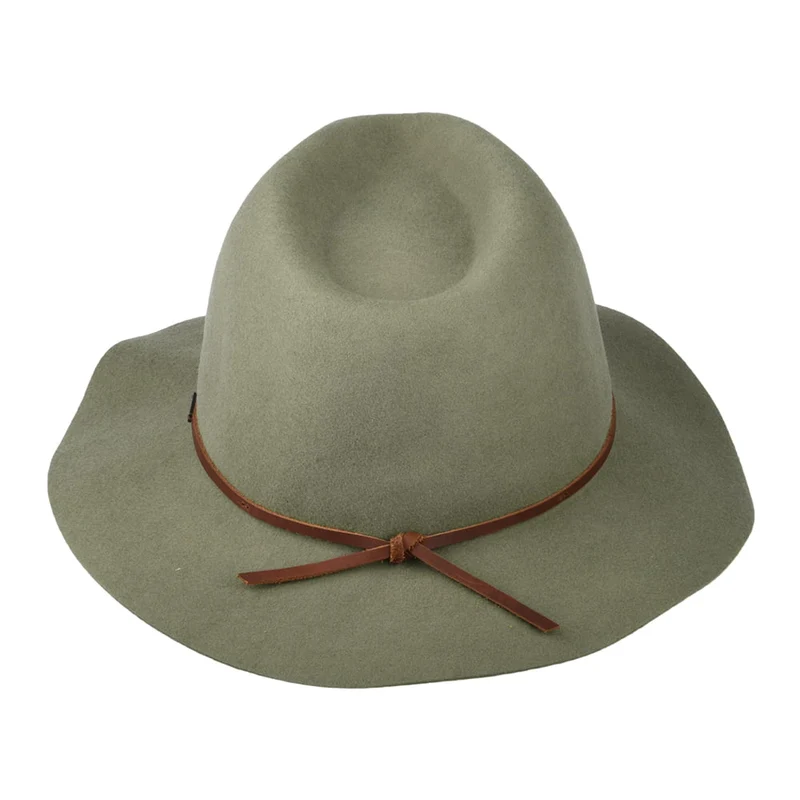 Chapeau Fedora en Laine Feutrée Pliable Wesley sauge clair BRIXTON