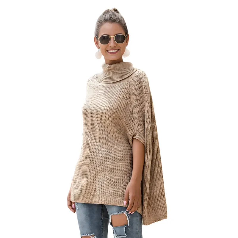 Pull poncho femme avec manches