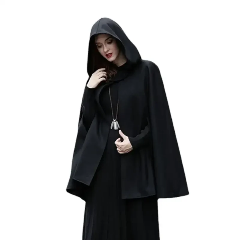 Poncho style cape femme à capuche