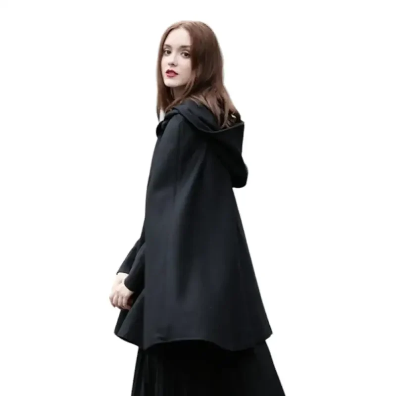 Poncho style cape femme à capuche