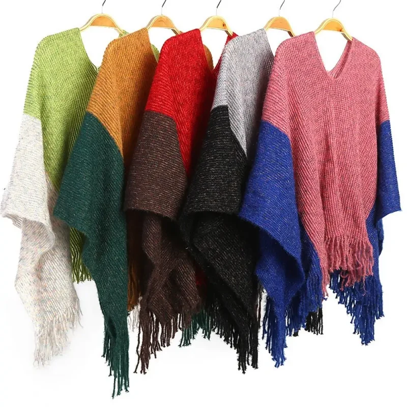 Châles ponchos chauds femmes