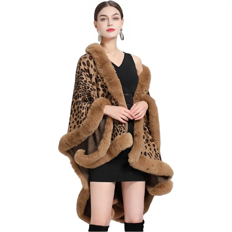 Poncho femme hiver avec manches