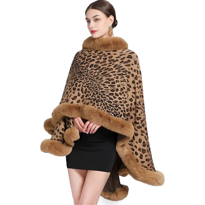 Poncho femme hiver avec manches