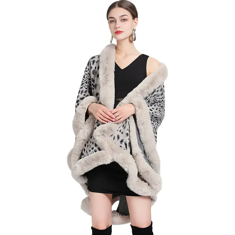 Poncho femme hiver avec manches