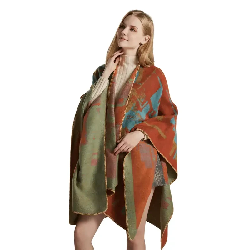 Poncho cape femme chaud
