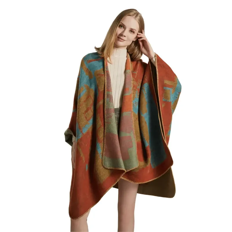 Poncho cape femme chaud