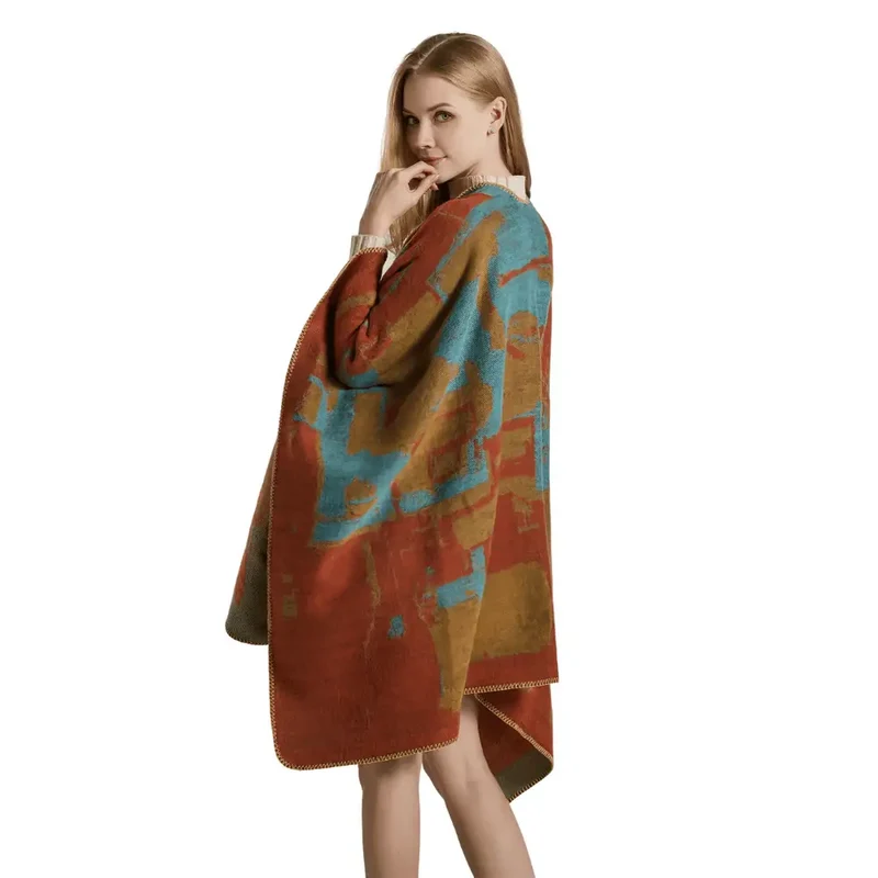 Poncho cape femme chaud