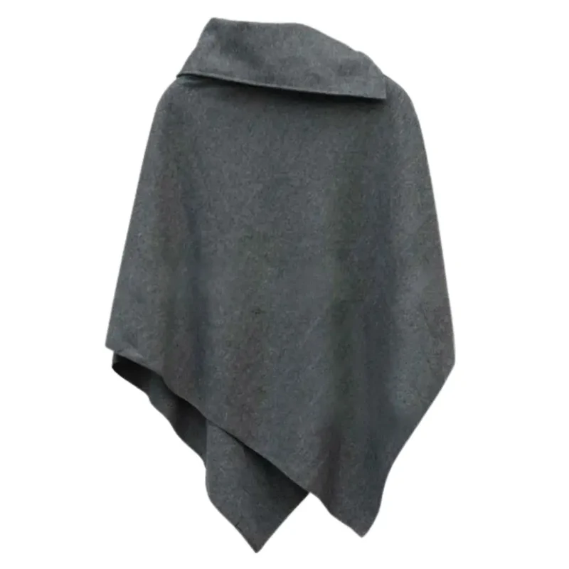 Grand poncho chale polaire femme
