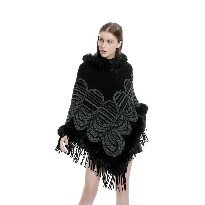 Poncho chic femme hiver