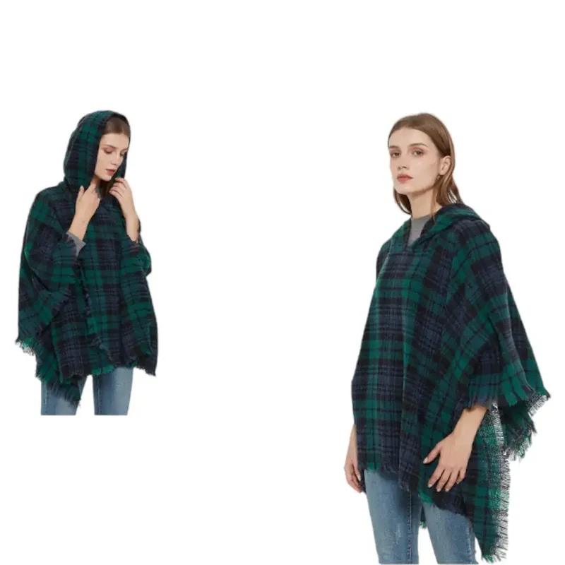 Poncho capuche femme solde