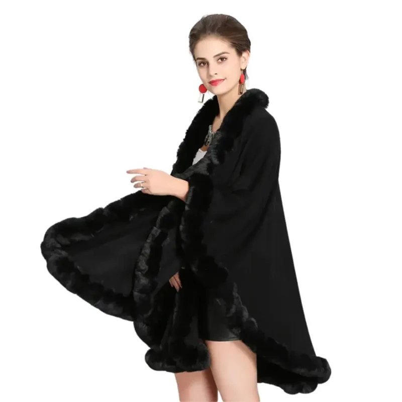 Poncho châle pour femme chaud