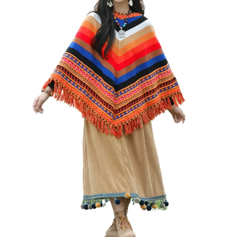 Capes ponchos châle pour femme