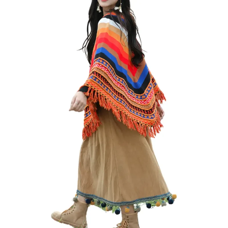 Capes ponchos châle pour femme