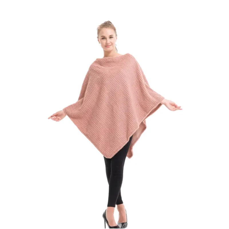 Poncho coton tricot