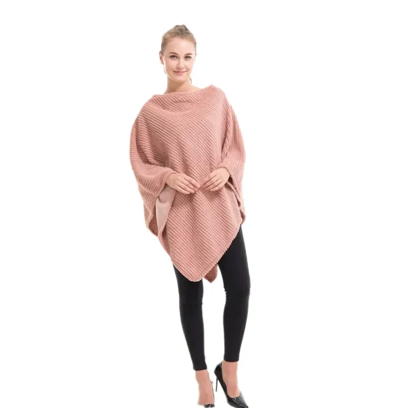 Poncho coton tricot