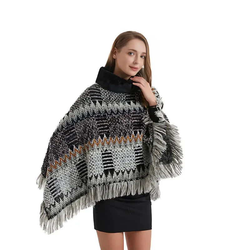 Poncho fait en tricot