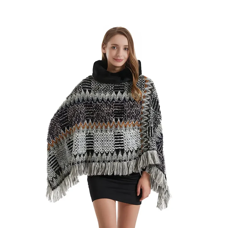 Poncho fait en tricot