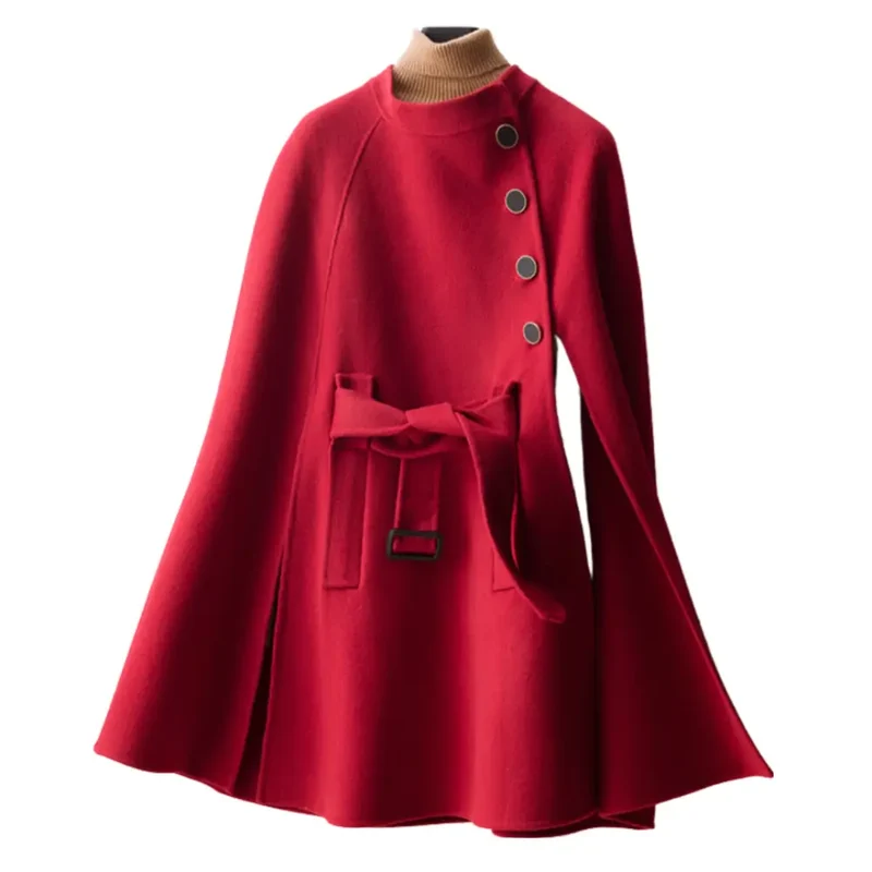 Femme manteau poncho de laine