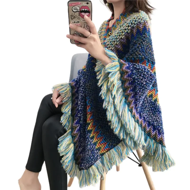Poncho tricot