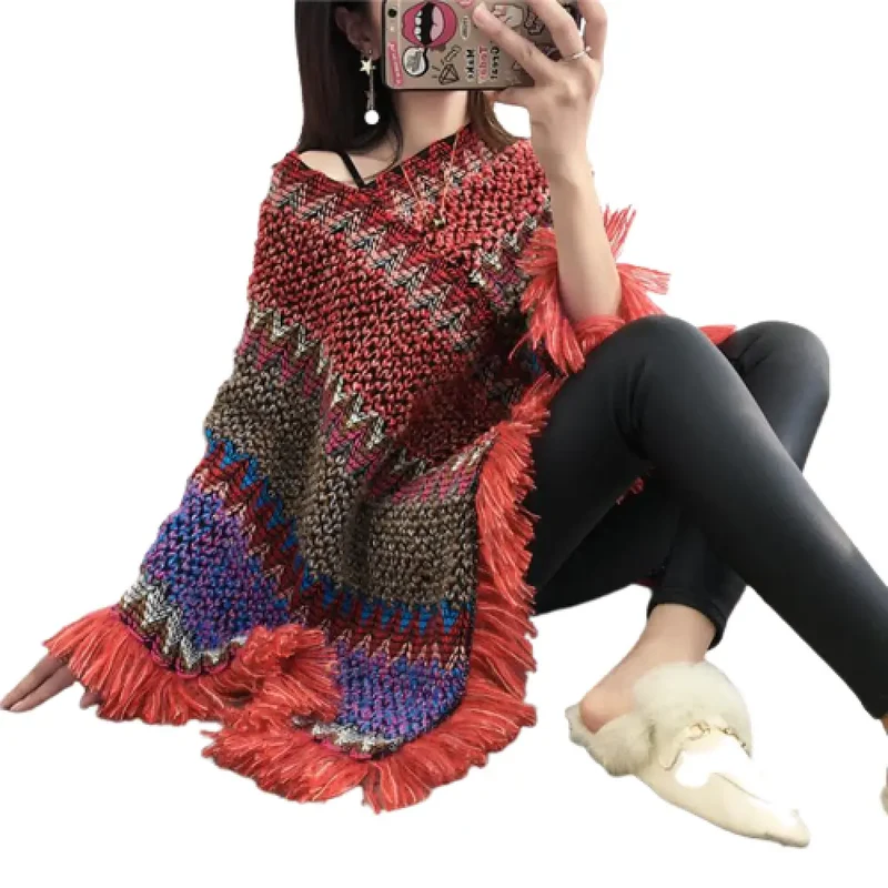 Poncho tricot