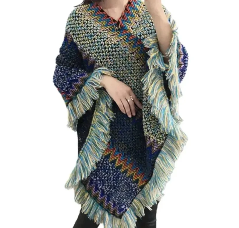 Poncho tricot