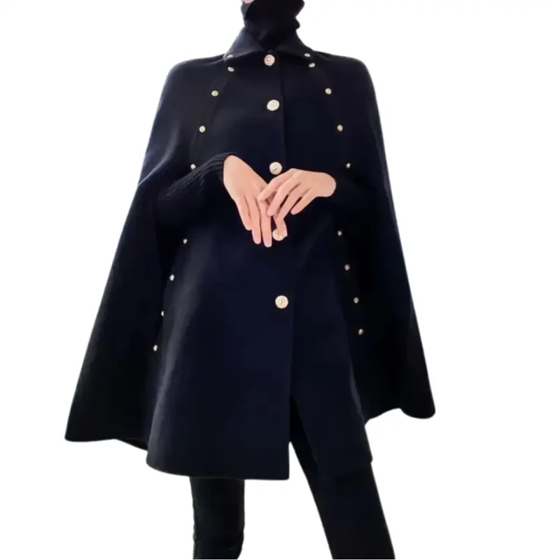 Femme manteau poncho laine