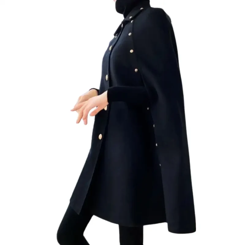 Femme manteau poncho laine