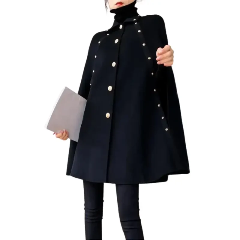 Femme manteau poncho laine
