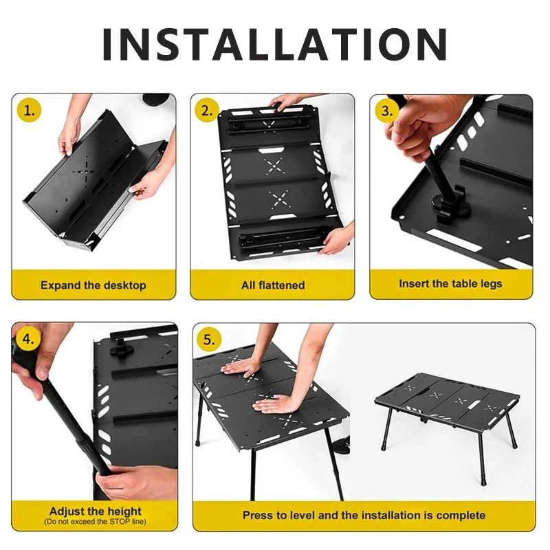 Table tactique d'extérieur pliante, légère et multifonctionnelle 3kg "WESTTUNE - Tactical table ST15"