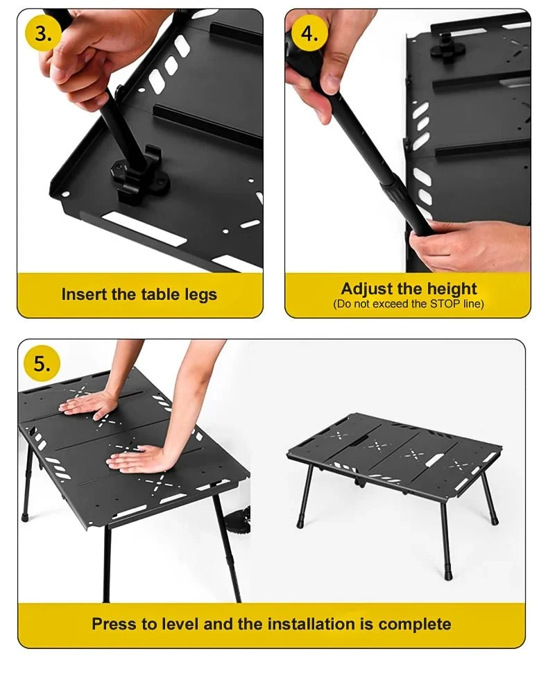 Table tactique d'extérieur pliante, légère et multifonctionnelle 3kg "WESTTUNE - Tactical table ST15"