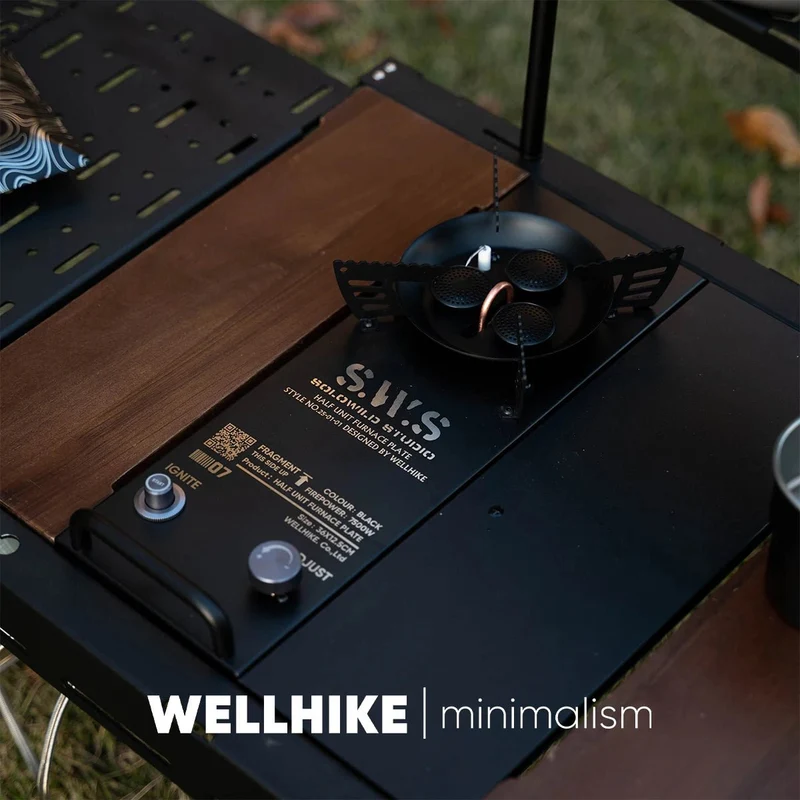 Réchaud de camping multifonctionnel pour table IGT à trois brûleurs 7500W "WELLHIKE - SWS IGNITE07"