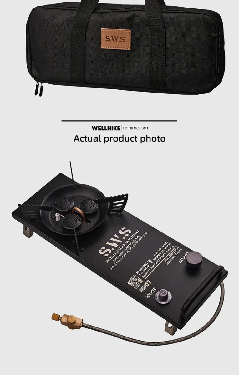 Réchaud de camping multifonctionnel pour table IGT à trois brûleurs 7500W "WELLHIKE - SWS IGNITE07"