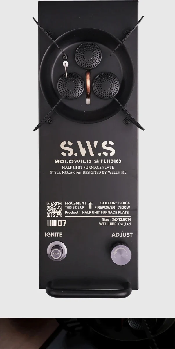 Réchaud de camping multifonctionnel pour table IGT à trois brûleurs 7500W "WELLHIKE - SWS IGNITE07"