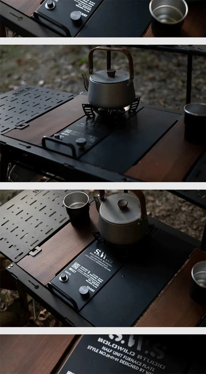 Réchaud de camping multifonctionnel pour table IGT à trois brûleurs 7500W "WELLHIKE - SWS IGNITE07"