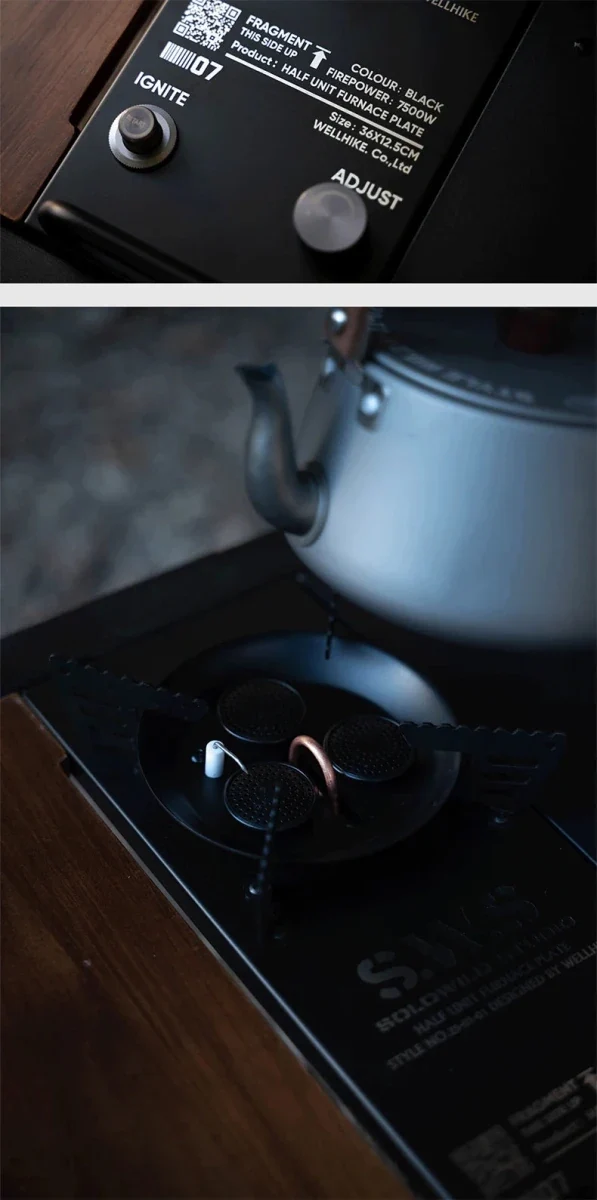 Réchaud de camping multifonctionnel pour table IGT à trois brûleurs 7500W "WELLHIKE - SWS IGNITE07"