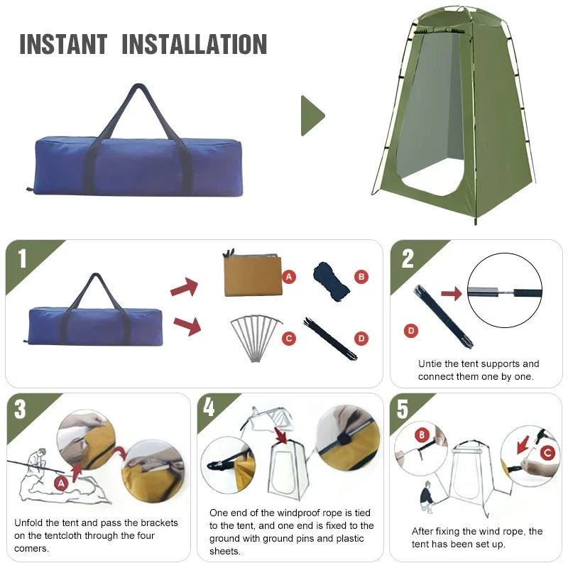 Tente de douche portable pour le camping et van-life "Westtune - Shower tent"