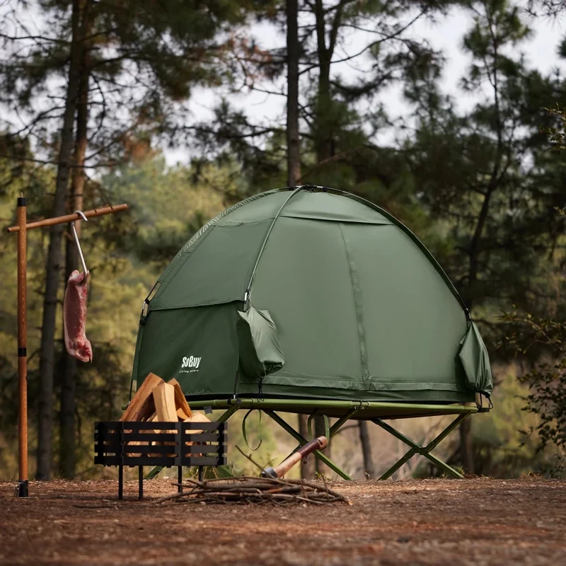 Lit de camp hybride avec tente 3 en 1 pour 1 personne "SoBuy - OGS32-II"