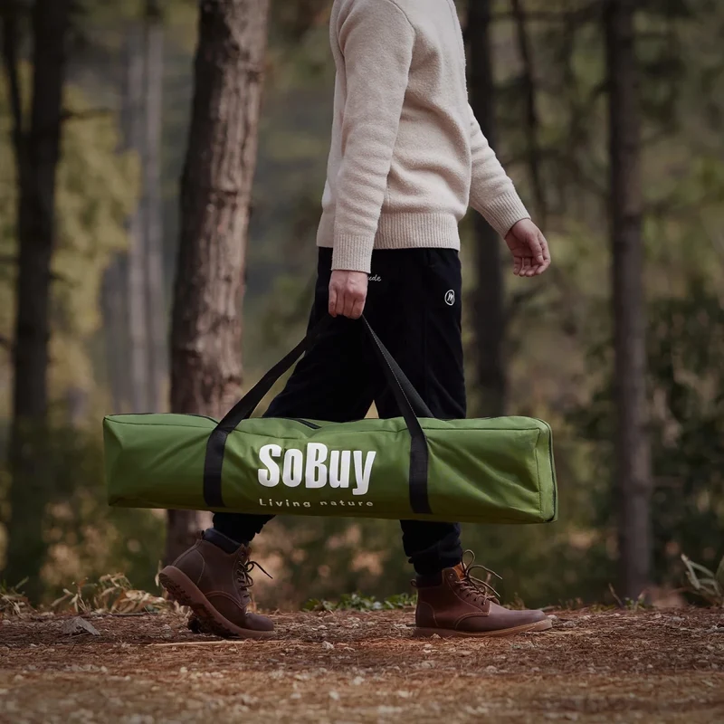 Lit de camp hybride avec tente 3 en 1 pour 1 personne "SoBuy - OGS32-II"