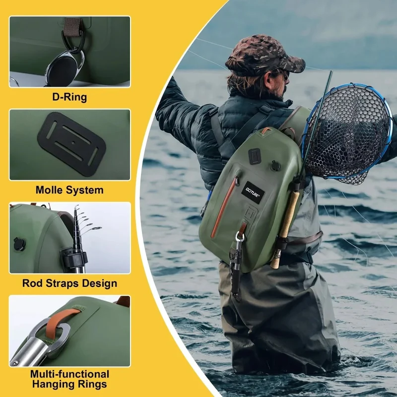 Sac multifonction étanche IPX8 pour l'observation et la pêche 13L "Goture - E11867"
