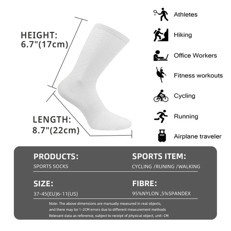Chaussettes de cyclisme à séchage rapide pour homme "Daven Socks - YD-345"