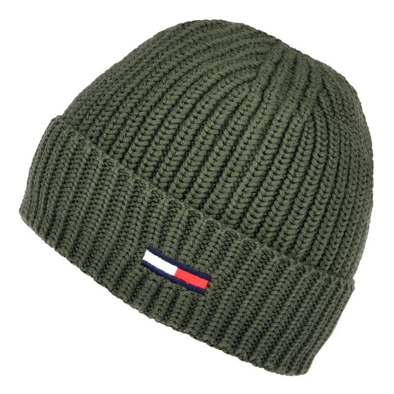 Bonnet Côtelé TJM Flag olive foncé TOMMY HILFIGER