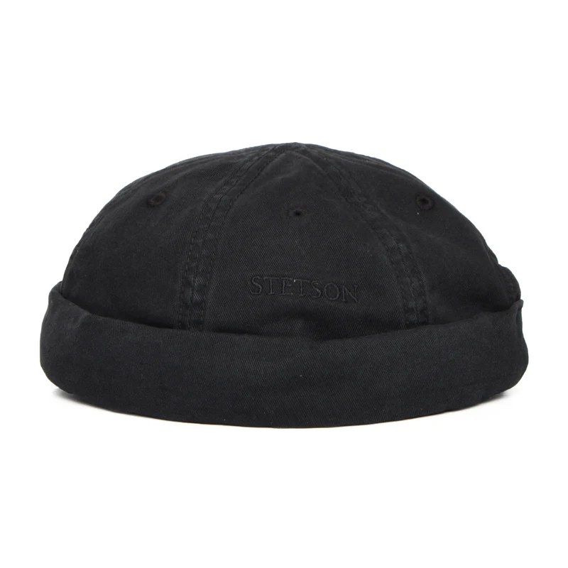 Bonnet Miki Breton en Coton noir STETSON