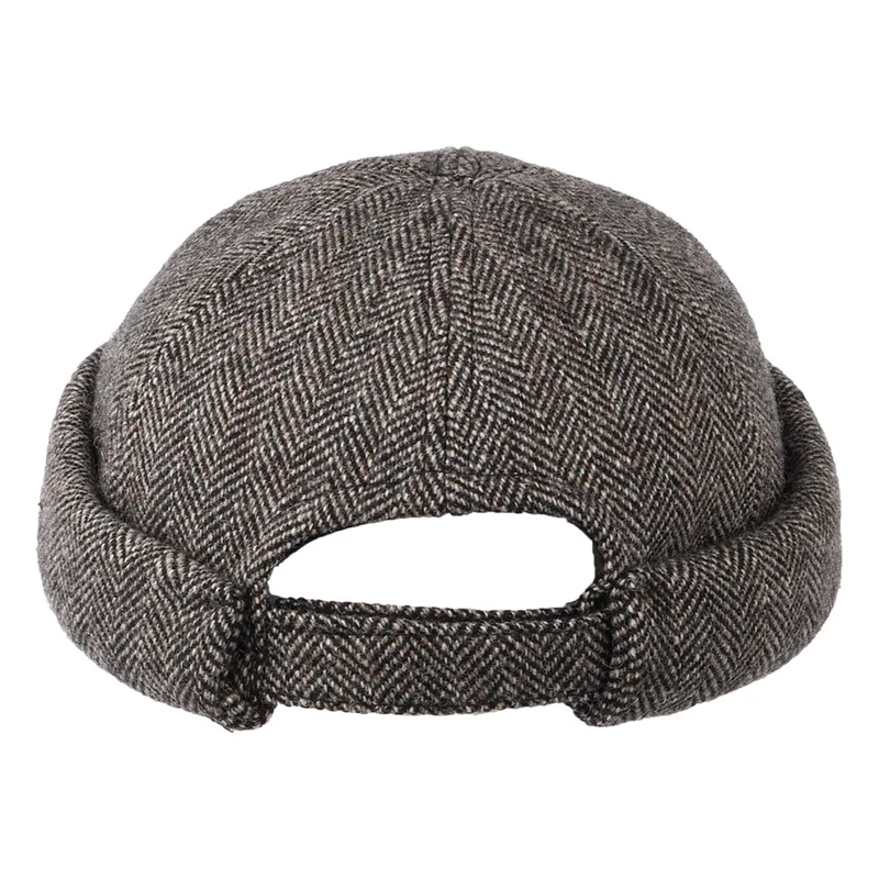 Bonnet Miki Breton en Laine à Chevrons gris-noir STETSON