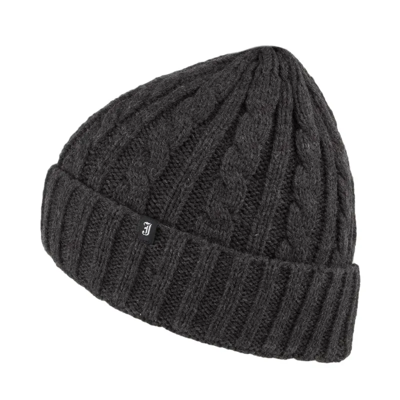 Bonnet à Torsades gris foncé JAXON & JAMES