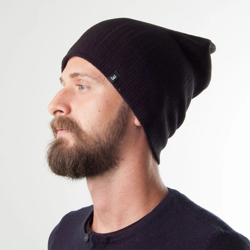 Bonnet Long Côtelé noir JAXON & JAMES