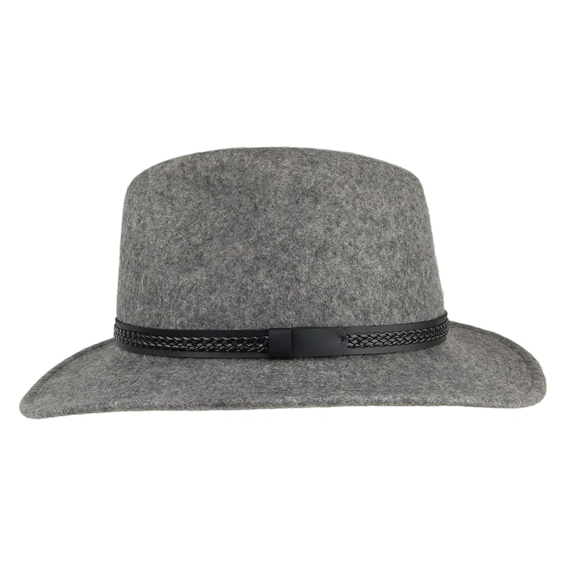 Chapeau Fedora Laine Feutrée Hydrofuge TWF1 Montana mélange de gris TILLEY
